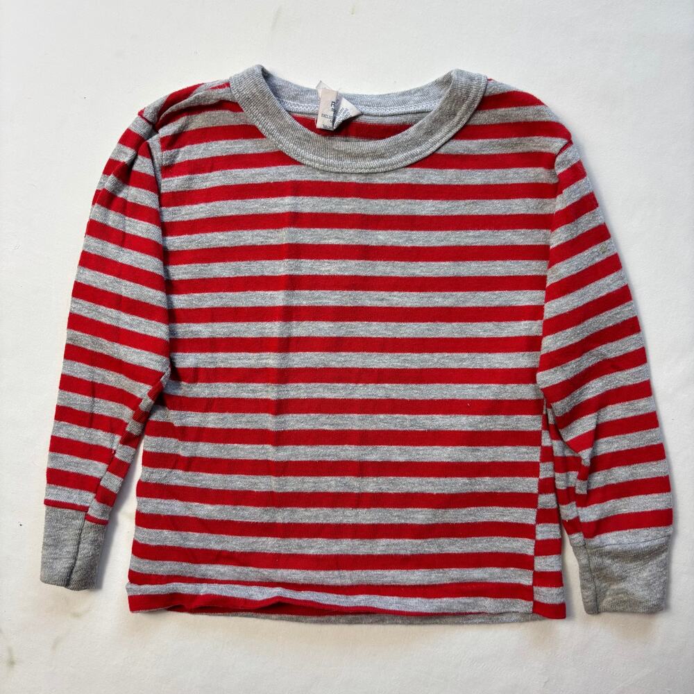 Vintage Red/Gray Striped Long Sleeve 2t